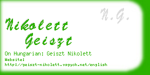 nikolett geiszt business card